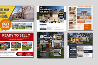 design real estate postcard flyer brouchure design promotional postcard mailer