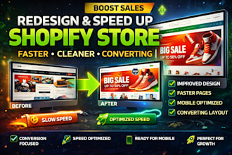 redesign and speed up shopify store for more sales