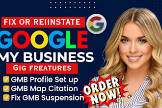 set up google my business reinstate gmb optimize gmb gmb profile verification