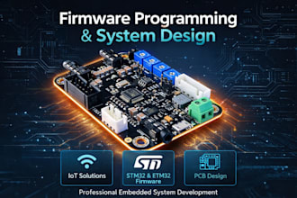 design iot pcb, etm32 stm32 firmware, embedded system and hardware development