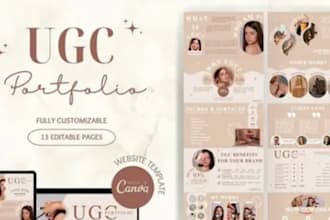 design canva ugc portfolio website canva website design ugc portfolio