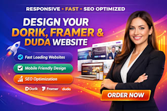 design responsive dorik framer duda website fast loading seo optimization