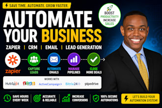 create zapier automation, CRM workflow, and lead generation system