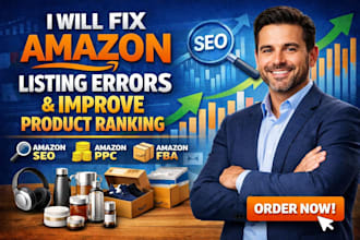 fix amazon listing errors and improve product ranking amazon seo amazon ppc fba