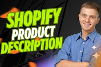 write shopify product descriptions and copywriter