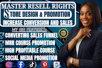 do master resell rights, course promotion, email marketing for passive income
