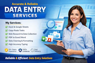 data entry and refining