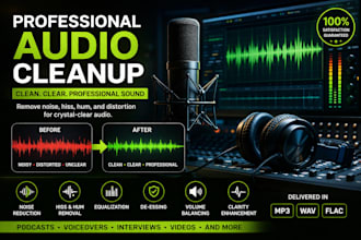 remove background noise and clean your audio professionally
