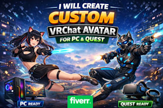 create high quality vrchat avatar with animations and features