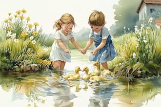 create magical watercolor children book art