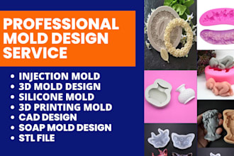 designs precise 3d silicone molds for manufacturing, casting, and injection
