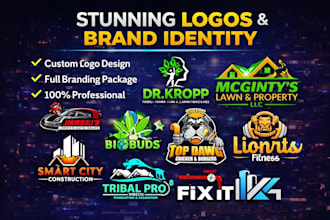 design professional logo and brand identity business branding kit modern creativ