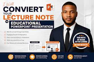 convert your lecture note to educational powerpoint presentation