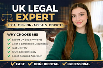 provide expert UK legal opinion, research, complaints and appeals