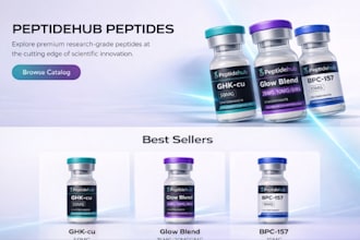 research peptide website woocommerce nutraceutical store biotechnology website