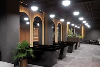 design luxury salon interior for beauty, hair and spa spaces