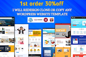 redesign, clone or copy any wordpress website template