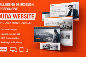 design or redesign a responsive duda website using duda website builder