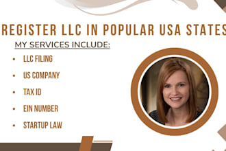 do USA llc formation delaware, wyoming, florida texas, nevada with ein number