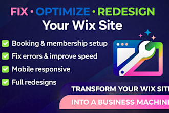 fix wix website issues wix booking design membership setup and redesign wix site