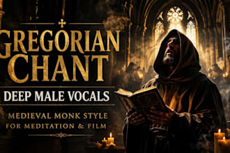 record deep male vocals in gregorian chant medieval monk style