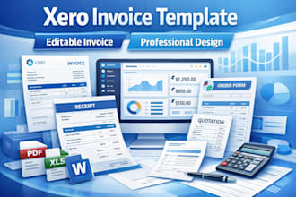 design xero custom invoice template editable business invoice template