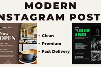 design modern instagram posts and social media branding