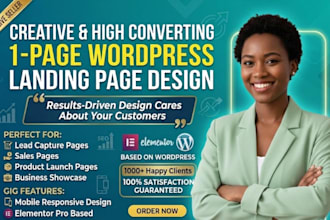 create a high converting 1 page wordpress landing page