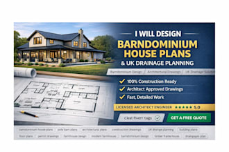 design barndominium house plans, pole barn floor plan and architectural drawings