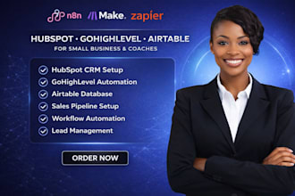 build and automate hubspot crm gohighlevel airtable system for your business