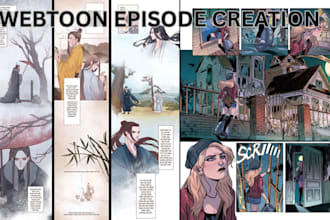 create a stunning webtoon episode from your story, ready for publishing