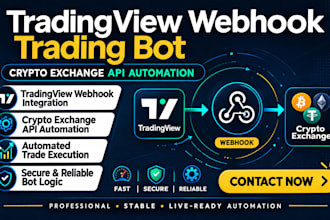 build tradingview webhook trading bot with crypto exchange api automation