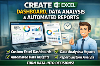 create excel dashboard, data analysis and automated reports