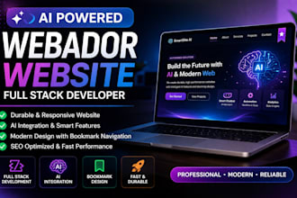 build a durable ai  webador website ai full stack developer with design bookmark