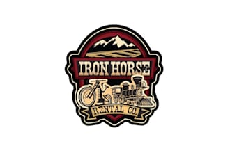 design western themed rental business logo