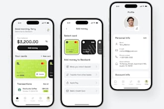 design modern and secure UI UX for your banking mobile app