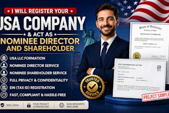 register your USA company and act as nominee director and shareholder