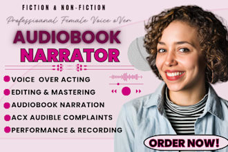 be your audiobook narrator, character voice over, acx fiction novel audiobook