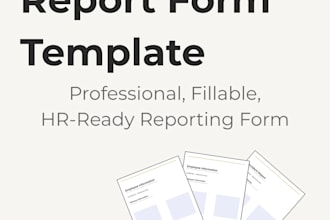 create a professional incident report form