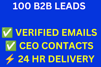 do b2b lead generation with verified email list for USA UK companies