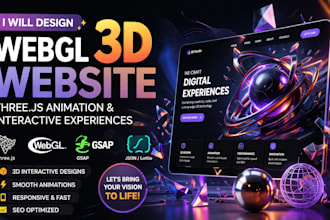 design webgl 3d website animation three js json animation 3d interactive website