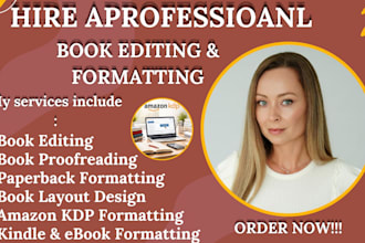 do book editing book formatting book proofreading developmental edit kdp format