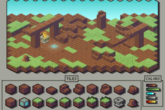 create pixel art tileset sprite sheet video game pixel background rpg tileset