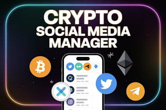 be your crypto and web3 social media manager, nft and token content creator