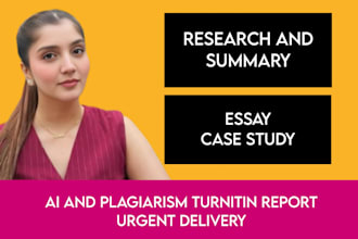 do essay, report, case study, urgent research and summary writing