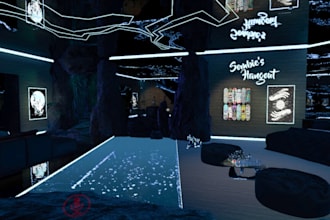 create custom vrchat world, metaverse environment, vr hangout vrc world spatial