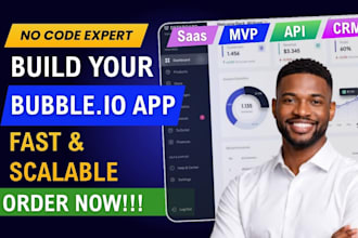 build bubble io saas web app mvp with api integration no code
