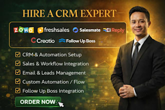 automate zoho freshsales salesmate rei reply creatio follow up boss integration