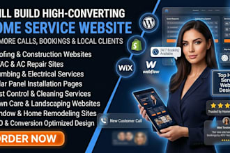 design a high converting home service website for roofing, hvac, plumbling solar