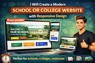 create a modern school website with responsive design